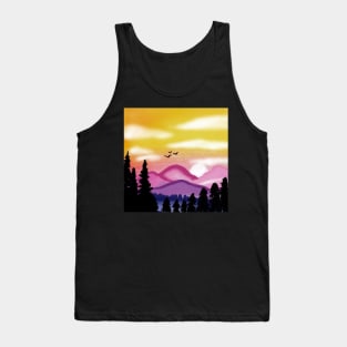 Pink Mountains Tank Top